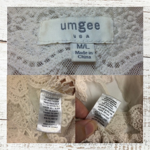 Umgee Ivory Cream Lace Ruffle Flowy Sheer Vest - Picture 4 of 8